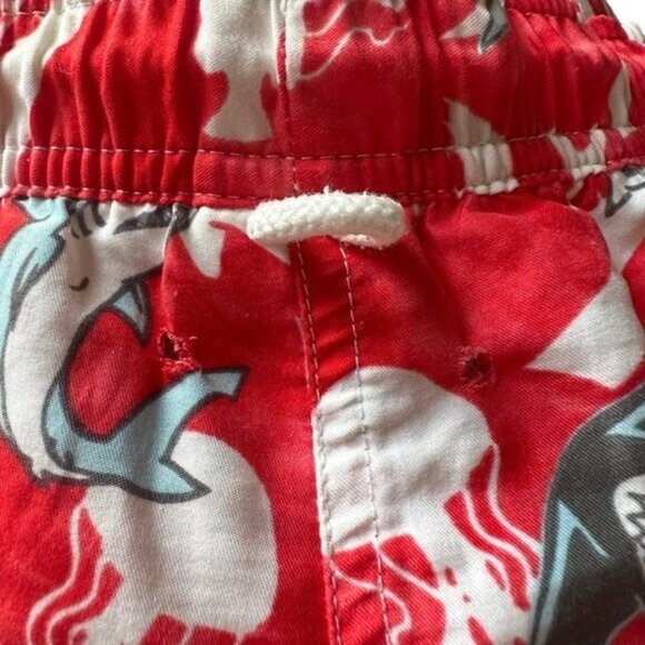 Peter Millar Men's XL Swim Trunks Red Shark Print Lined Nautical Shorts Pockets - Picture 9 of 10